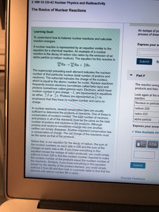 Solved In Parts A And B Consider The Decay Of Radon By Alpha | Chegg.com