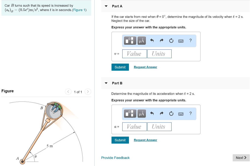 Solved Car B Turns Such That Its Speed Is Increased By (a)B | Chegg.com