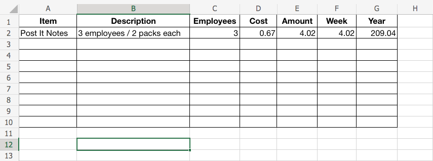 Solved not matter. Create a spreadsheet in Microsoft ® Excel | Chegg.com