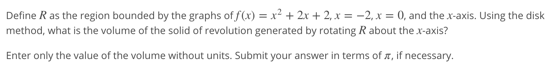 Solved Define R as the region bounded by the graphs of f(x) | Chegg.com