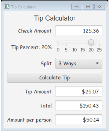 Solved Tip Calculator Programming Assignment For this | Chegg.com