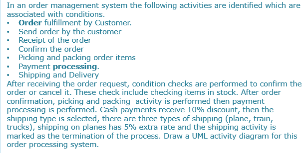 Solved In an order management system the following | Chegg.com
