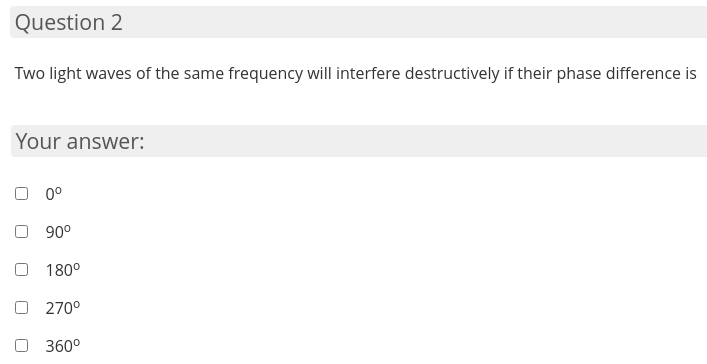 Solved Question 1 Two light waves of the same frequency will | Chegg.com