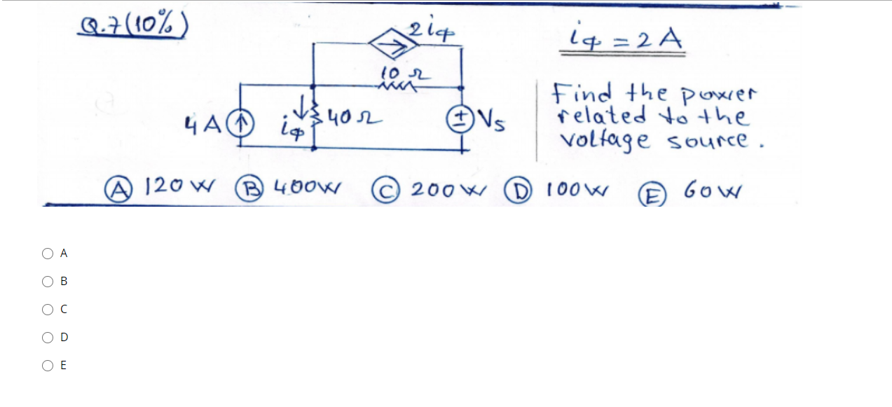 Solved Q 7 10 Liq 2 A 102 Tenor 4 A Los Find The Powe Chegg Com