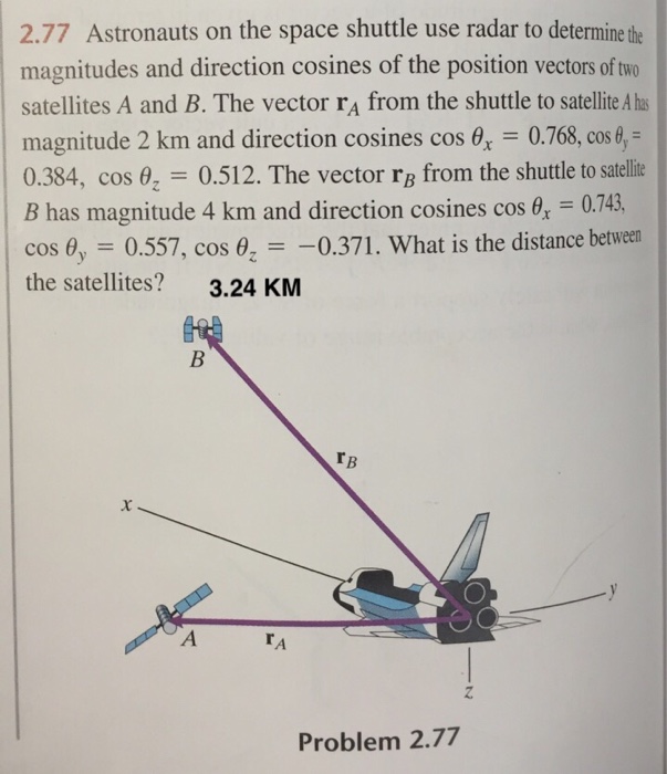 Solved Astronauts on the space shuttle use radar to | Chegg.com