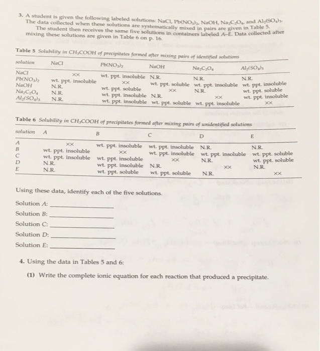 Solved 3. A student is given the following labeled | Chegg.com