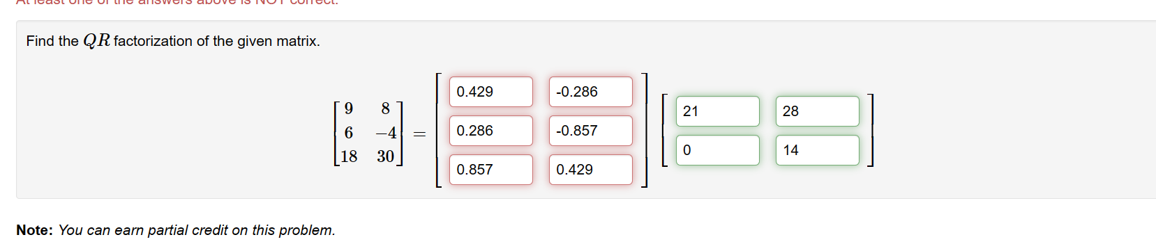 Solved Find The QR Factorization Of The Given Matrix. | Chegg.com