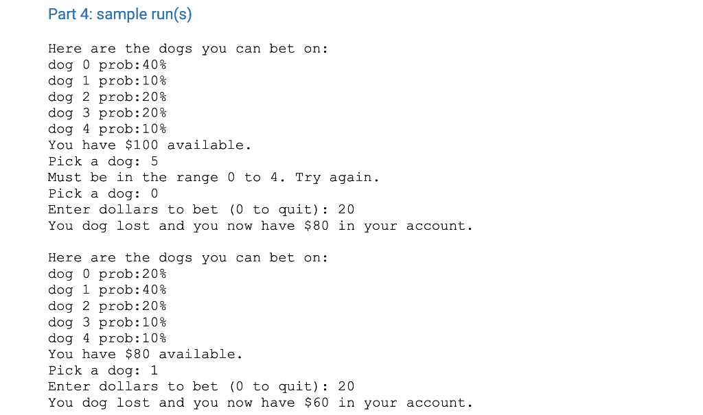 Solved Dogs: HW for ITP 165: Introduction to C++ | Chegg.com