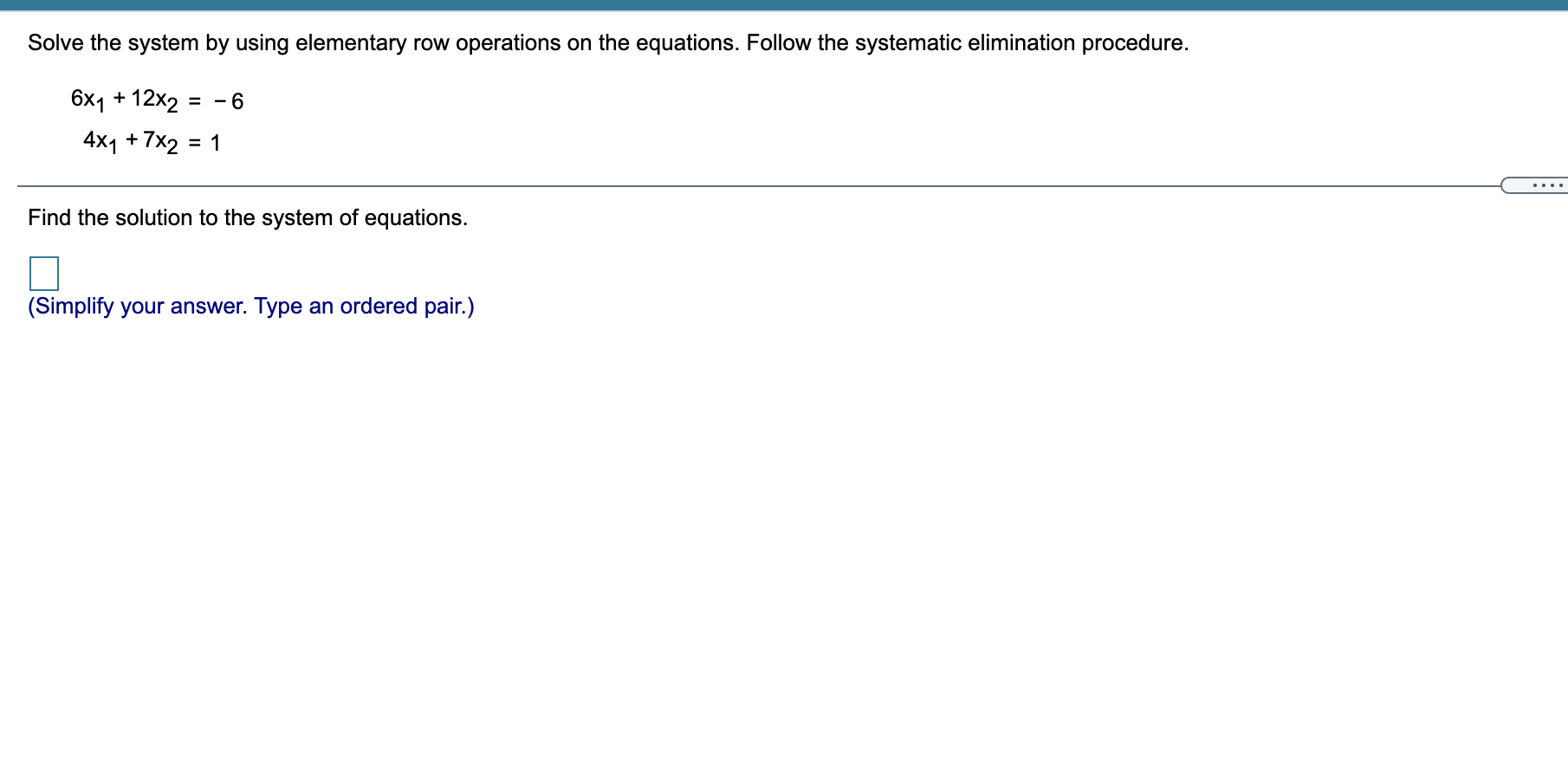 Solved Solve the system by using elementary row operations Chegg