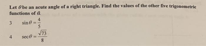 Solved Evaluate the six trigonometric functions of the angle | Chegg.com