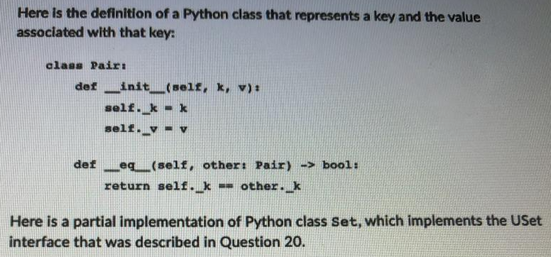 Solved Here is the definition of a Python class that | Chegg.com