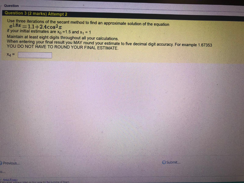 Solved Question ... .......... Question 3 (2 marks) Attempt | Chegg.com
