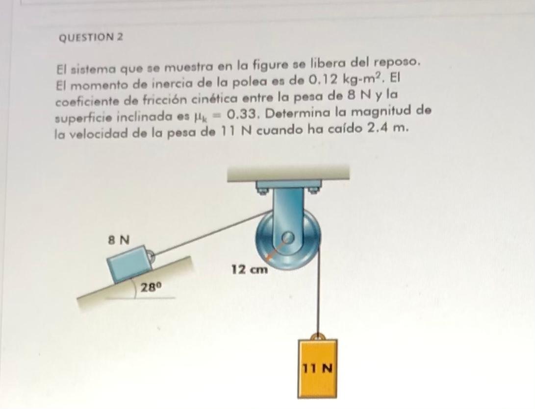 Solved the system shown in the figure is released from rest. | Chegg.com