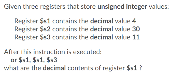 Solved Using the same initial register values as in the | Chegg.com