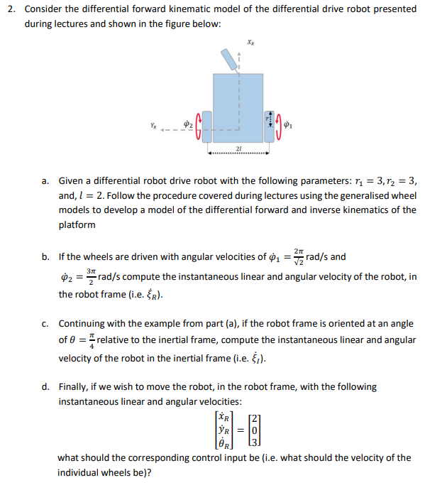 Consider the differential forward kinematic model of