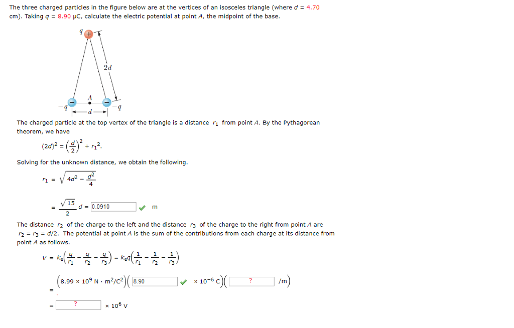 Solved The Three Charged Particles In The Figure Below Are | Chegg.com