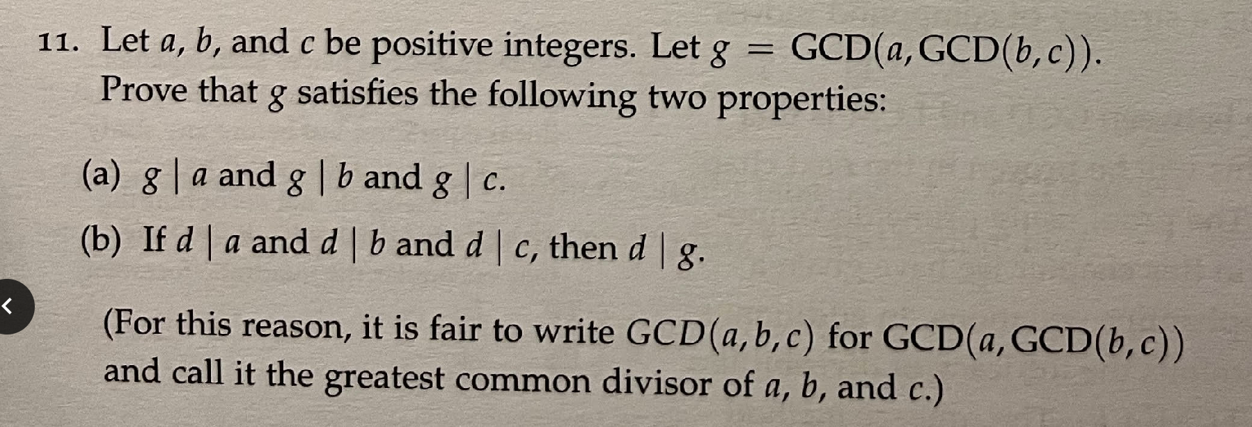 Solved 11. Let A, B, And C Be Positive Integers. Let G A | Chegg.com