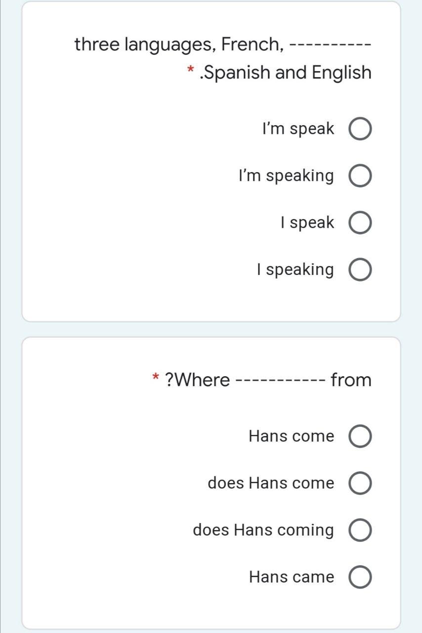 Solved Three Languages French Spanish And English Chegg Com