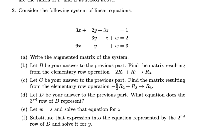 Solved this is intro to linear algebra,, please help with 2 | Chegg.com