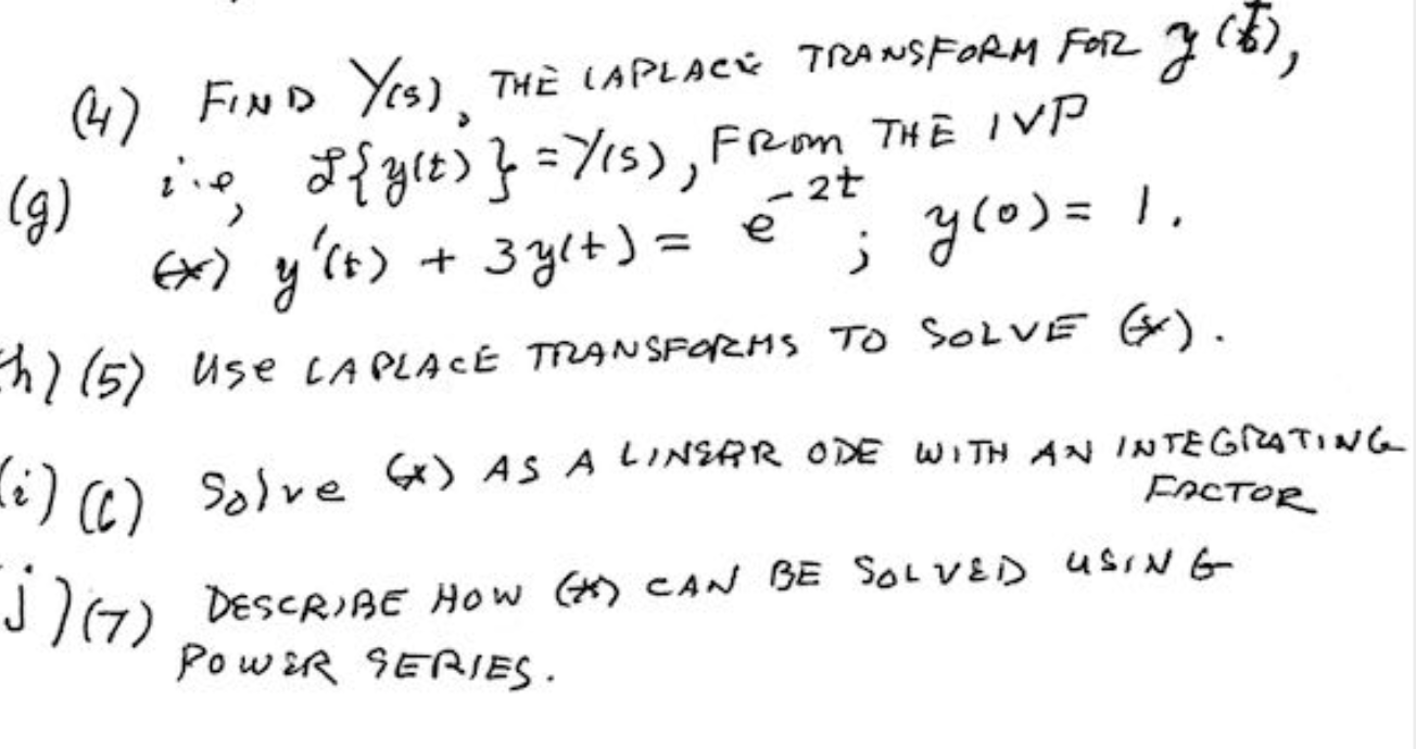Solved 2t Li 2 Find Yos The Laplace Transform For 70 Chegg Com