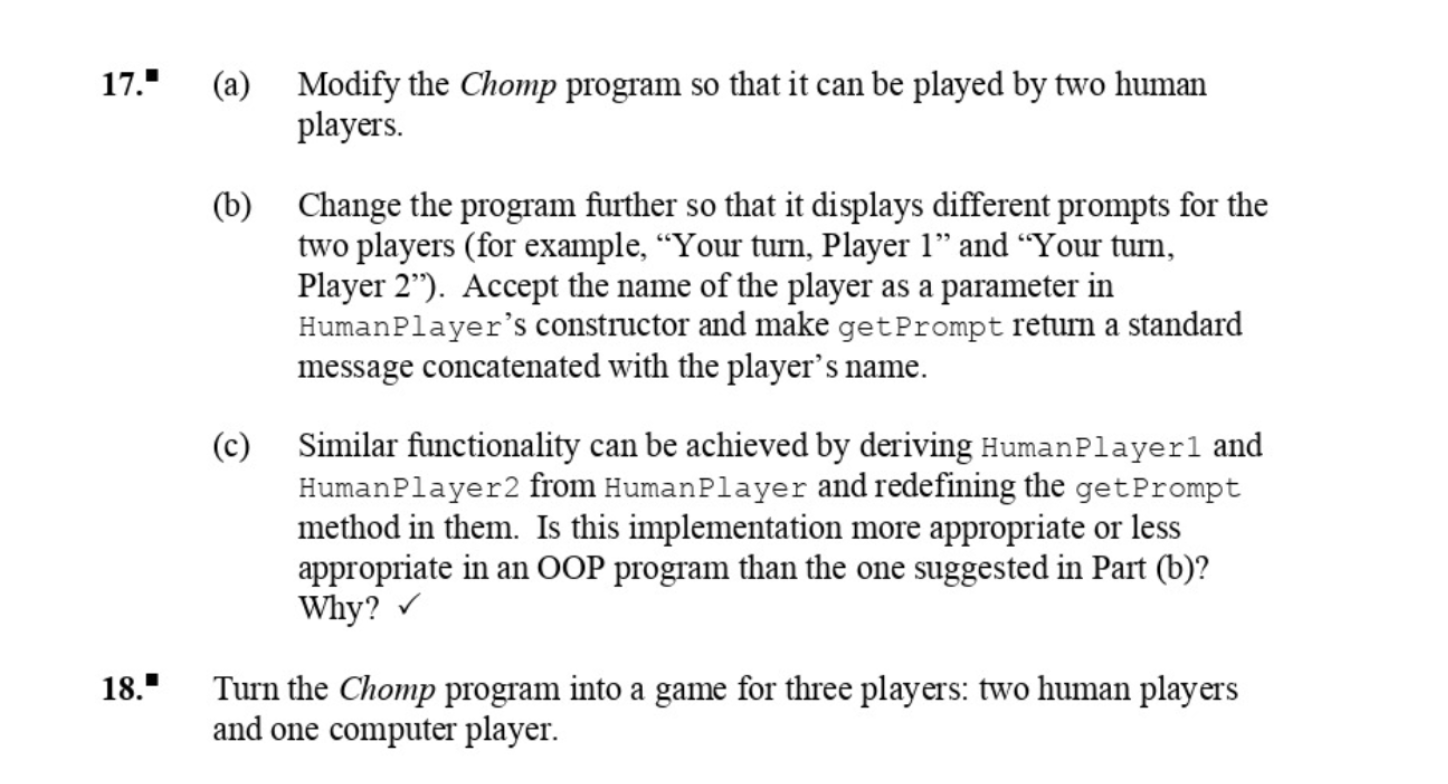 HUMANPLAYER.java /** * A human player in a board | Chegg.com