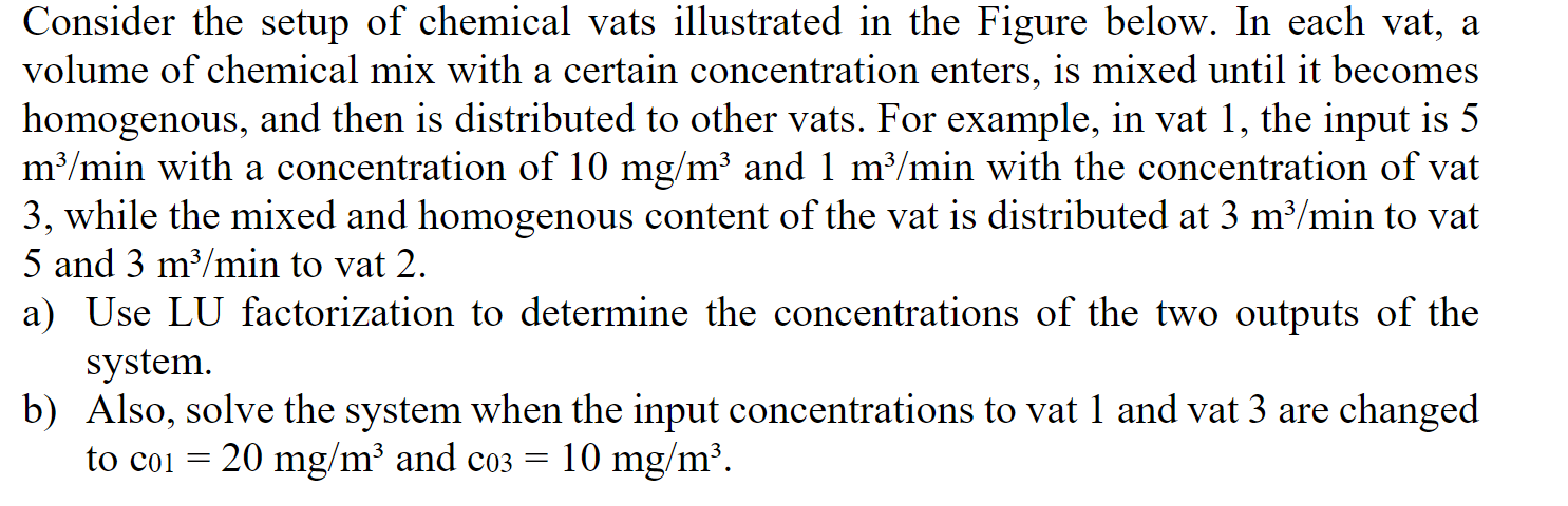 Solved a Consider the setup of chemical vats illustrated in | Chegg.com