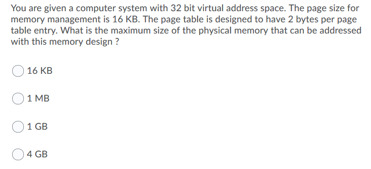 Solved You Are Given A Computer System With 32 Bit Virtual | Chegg.com