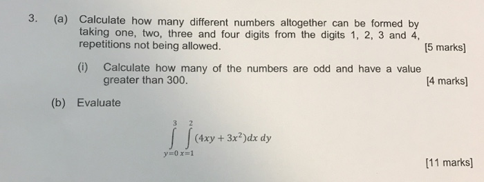 Solved 3. (a) Calculate how many different numbers | Chegg.com