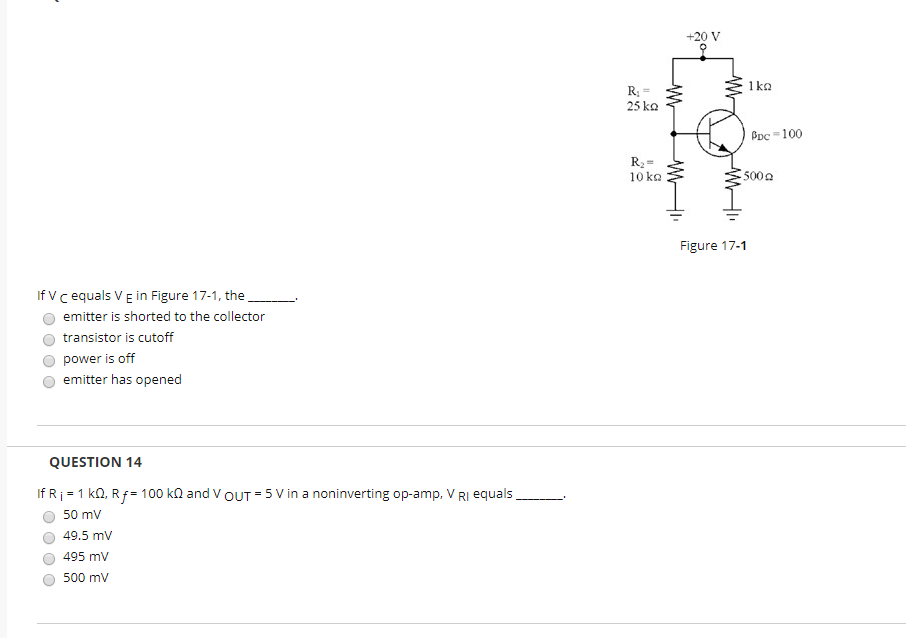 Solved V 1ka 23 Mmh Bpc 100 10 Kn 5000 Figure 17 1 I Chegg Com