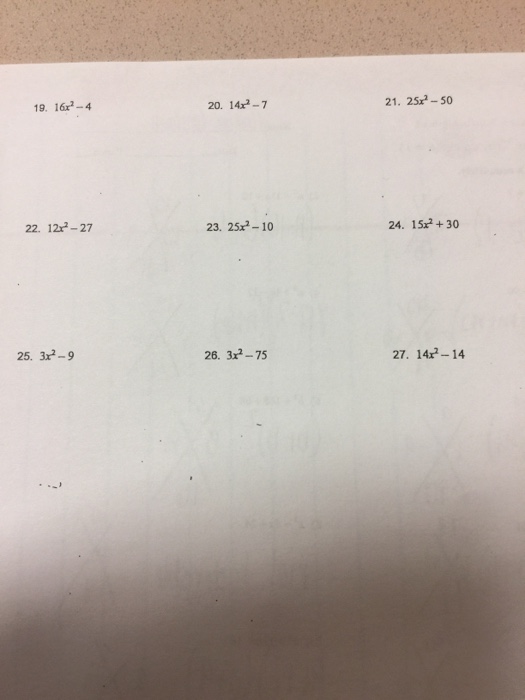 Difference of squares factoring worksheet