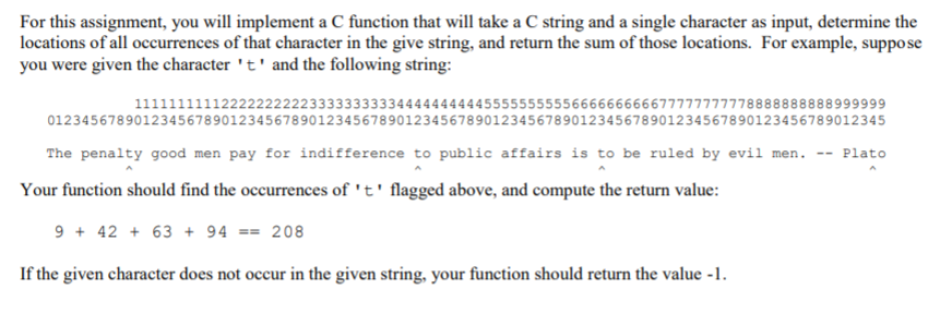Solved For this assignment, you will implement a C function | Chegg.com
