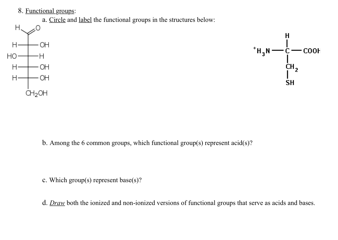 solved-8-functional-groups-a-circle-and-label-the-chegg