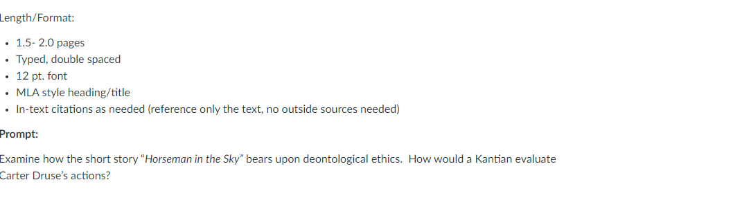 Length/Format: - 1.5- 2.0 pages - Typed, double | Chegg.com