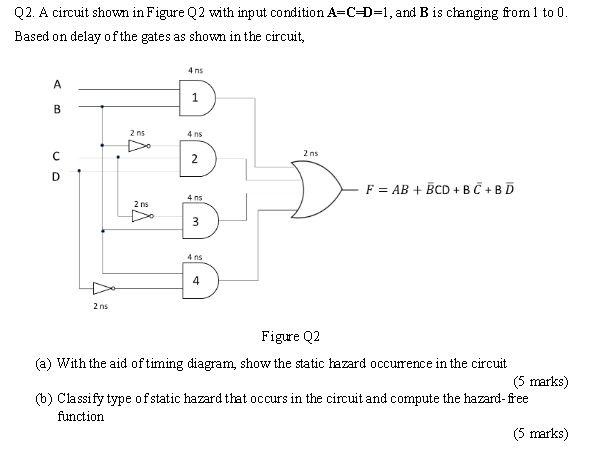 Solved Q2. A circuit shown in Figure Q2 with input condition | Chegg.com