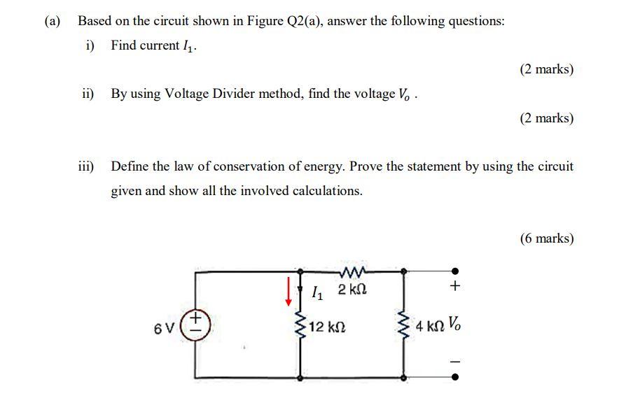 Solved (a) Based on the circuit shown in Figure Q2(a), | Chegg.com