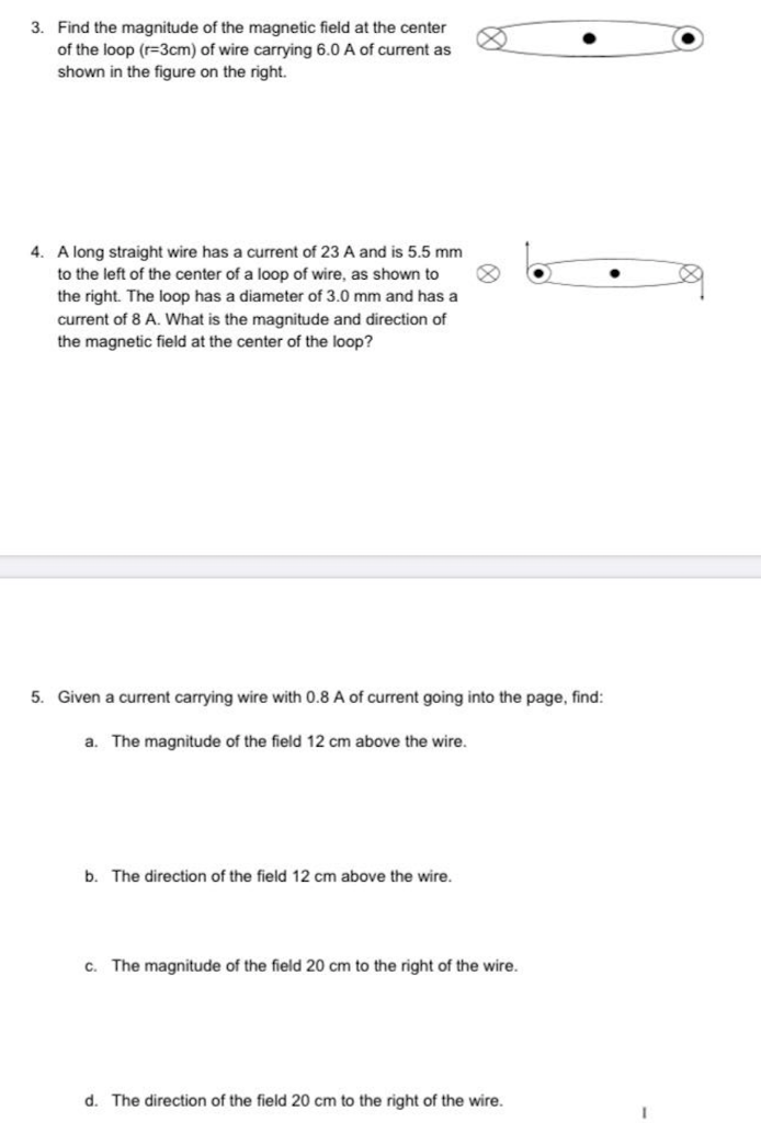 Solved 3. Find the magnitude of the magnetic field at the | Chegg.com