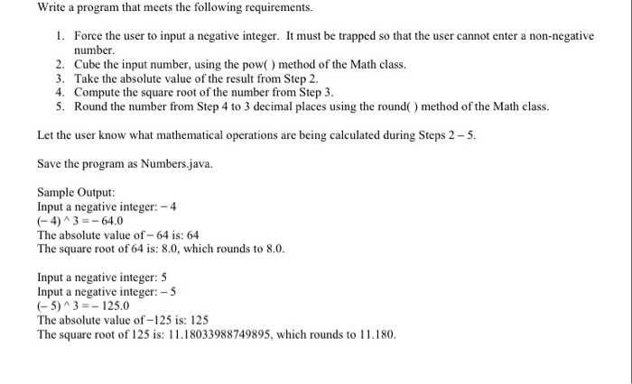 Solved Write a program that meets the following requirements | Chegg.com
