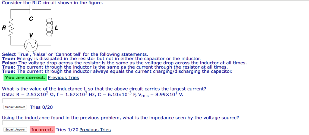 Solved Consider the RLC circuit shown in the figure. Select | Chegg.com