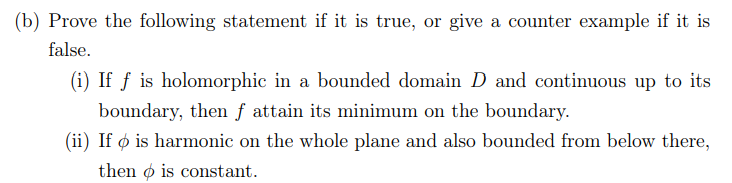 Solved (b) Prove The Following Statement If It Is True, Or | Chegg.com