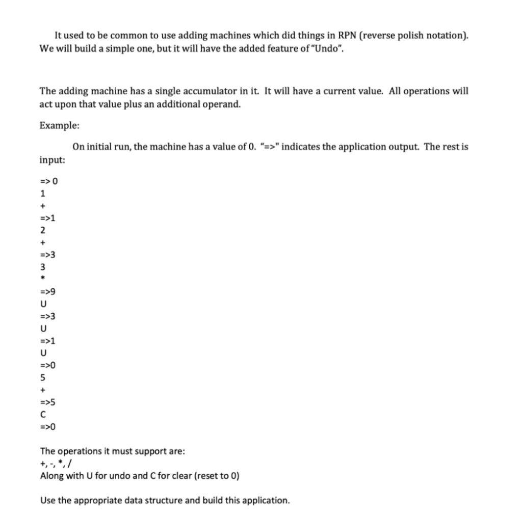 Coment Adding Machine Solved It used to be common to use adding machines which did | Chegg.com
