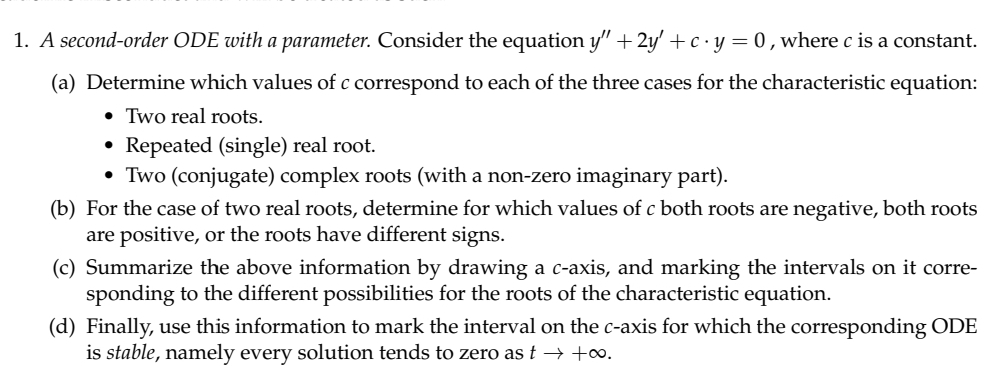 1. A second-order ODE with a parameter. Consider the | Chegg.com