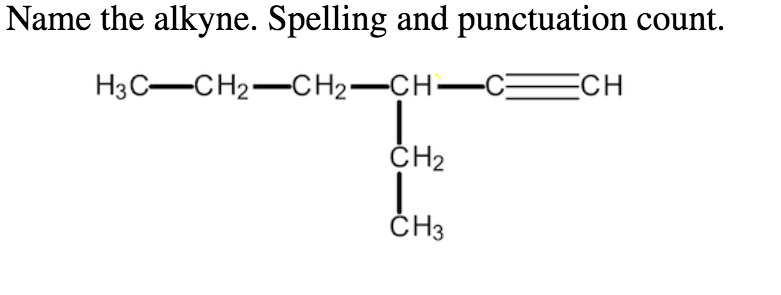 Solved Name the given alkene. Spelling and punctuation | Chegg.com