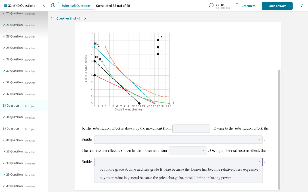 Solved 02 08 Save Answer Resources E33 of 40 Questions | Chegg.com