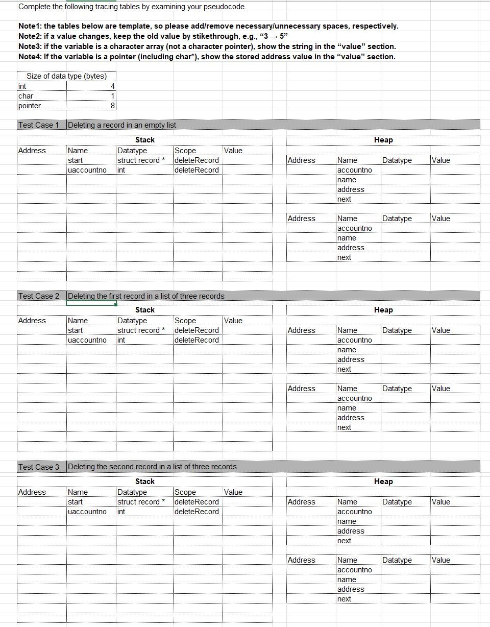 Solved Note1: the tables below are template, so please | Chegg.com