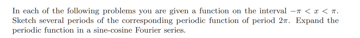 Solved In each of the following problems you are given a | Chegg.com