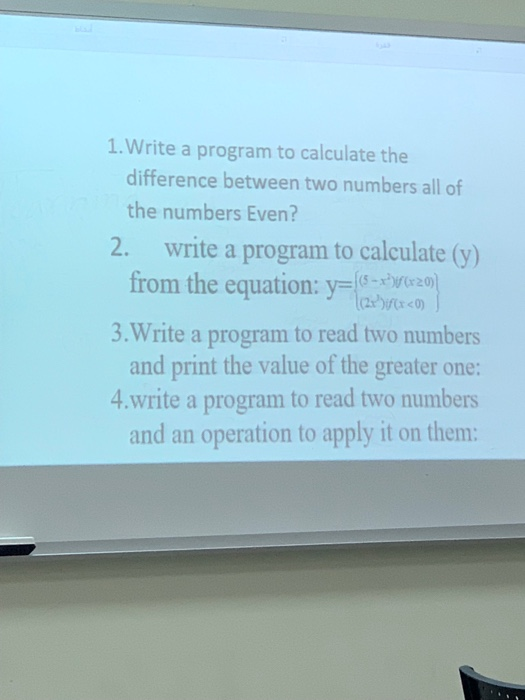 Solved 1.Write a program to calculate the difference between | Chegg.com