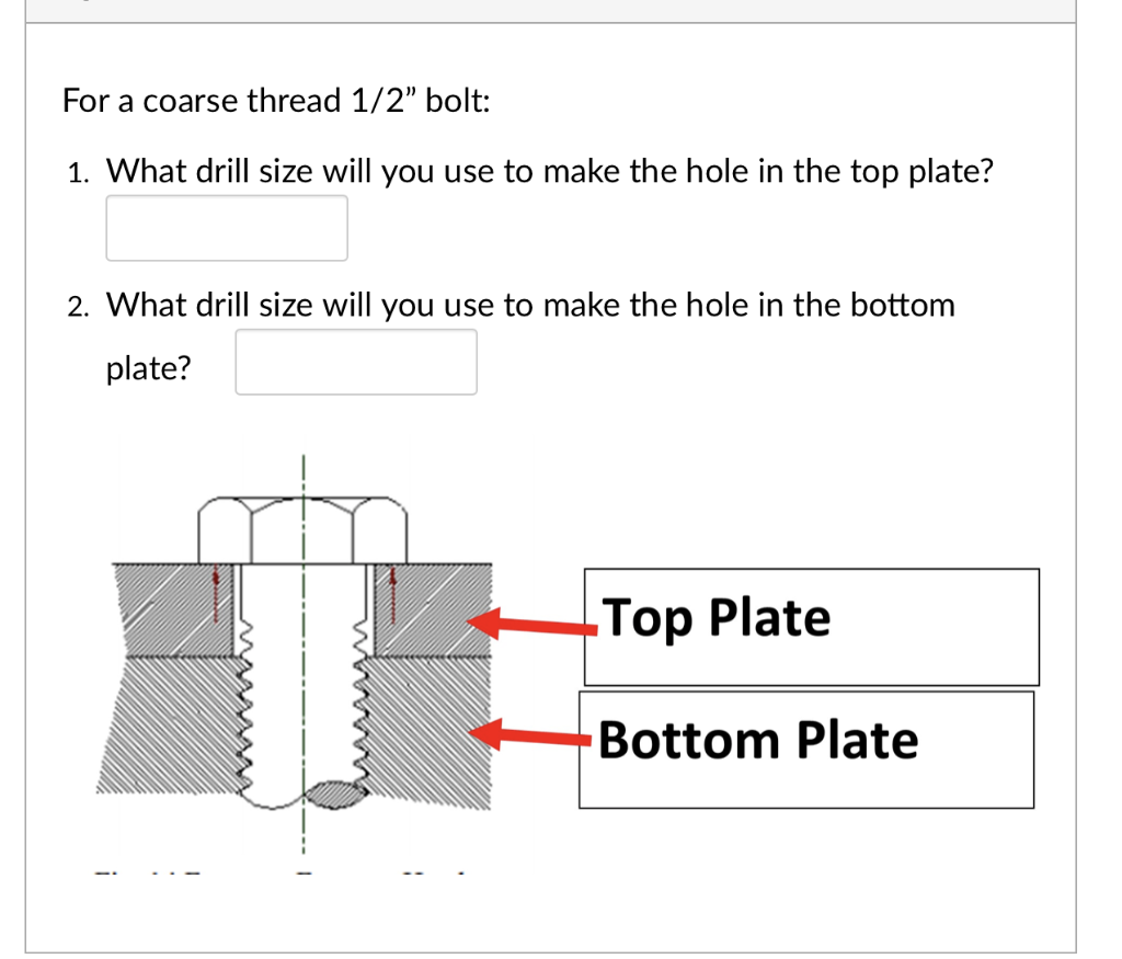 m12 coarse thread drill size