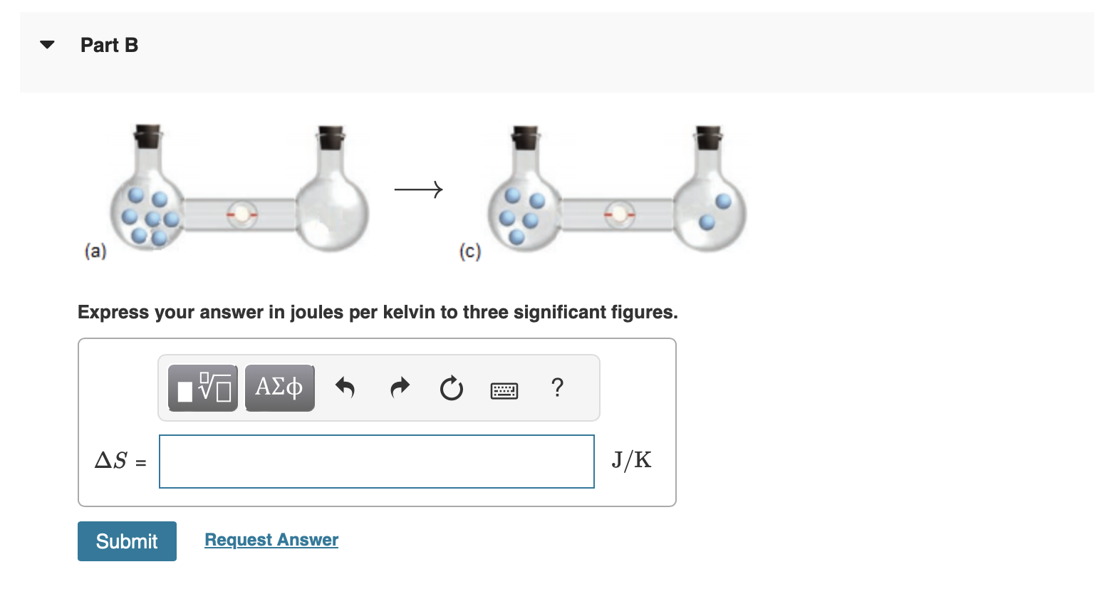 Solved Calculate the change in entropy as the system Chegg com