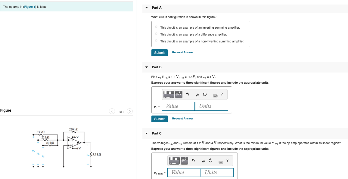 Solved Part D The voltages va and ve remain at 1.2 V and 4 V