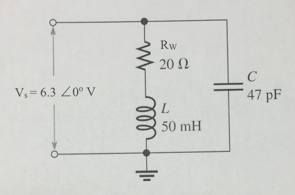 Solved In The Parallel Resonant RLC Circuit Below, A. | Chegg.com